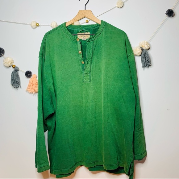 VINTAGE y2k Abercrombie green boyfriend pullover - Picture 3 of 7